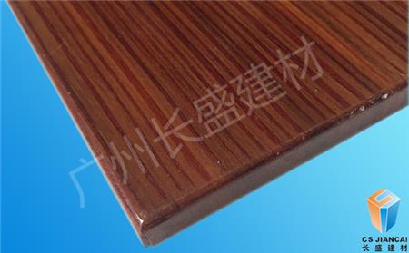 长盛_仿红胡桃木木纹铝蜂窝板细节图