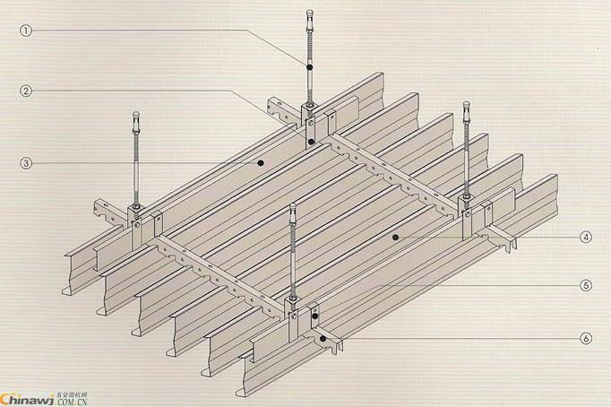铝挂片安装节点图