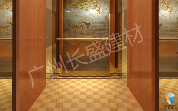 长盛铝蜂窝板电梯内饰应用效果图