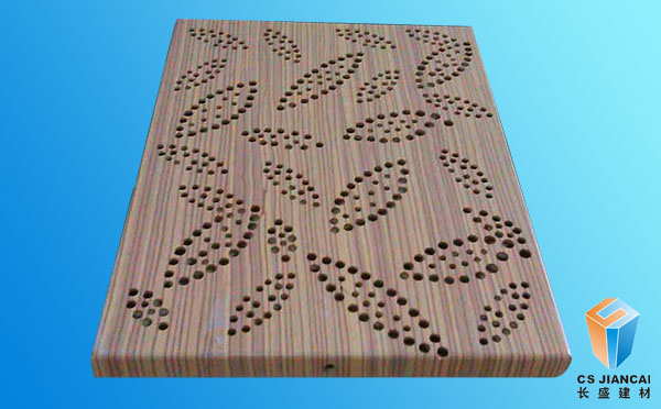 木纹氟碳艺术镂空铝单板实拍