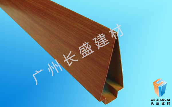 木纹v型滴水铝挂片吊顶产品实拍