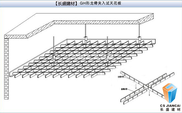 铝格栅结构图