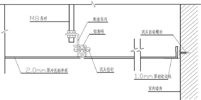 铝单板幕墙节点图