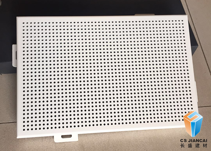 浅白色铝单板冲孔图